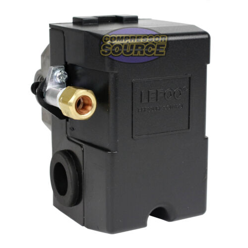Control de interruptor de presión de compresor de aire de calidad 95-125 PSI 4 puertos con descargador - Imagen 1 de 6