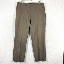 VTG 90s Levis Action Pants Slacks Mens 36x30 34x30 Brown Dacron Preppy Classic
