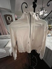 half zip womens white sweatshirt