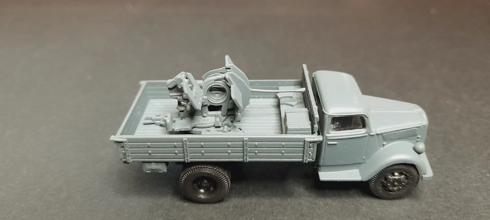 ADP MODELLE - Opel Blitz 3t Hochbord 11371 Mit 2cm Flak 1/87 H0 - INTROVABILE! - Immagine 3 di 4