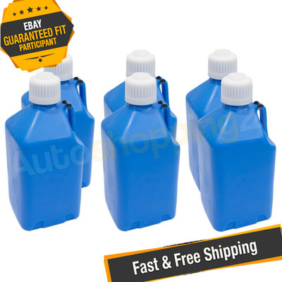 Scribner 2000B-CASE Blue Plastic Utility Jug, 5 Gallon - Set of 6