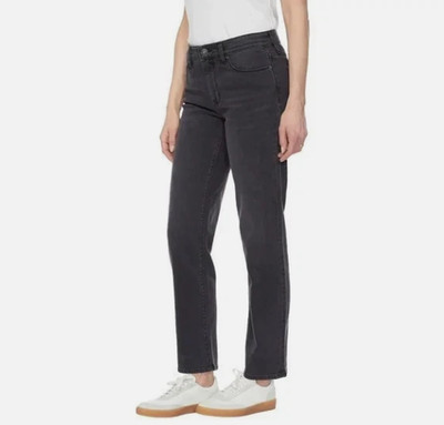 Hudson Women's Mid-Rise Signature Pockets Straight Jeans, Night Time, 4/27