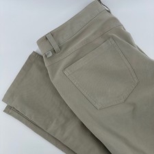 Lululemon ABC Pant Slim Warpstreme Tan Khaki Mens 34 x 31 Trousers Five Pocket