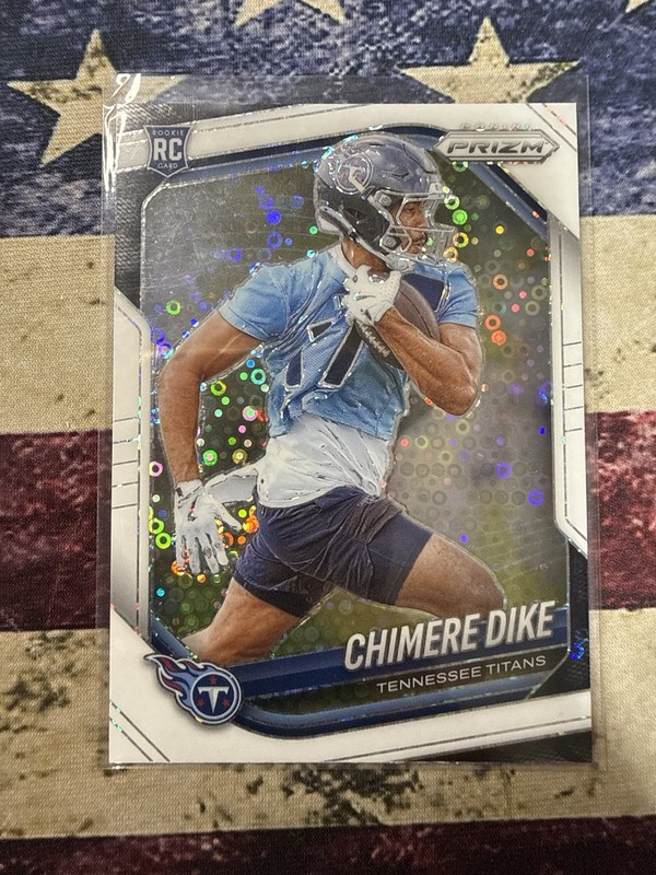 2025 Prizm Disco White Chimere Dike Rookie Card RC Titans