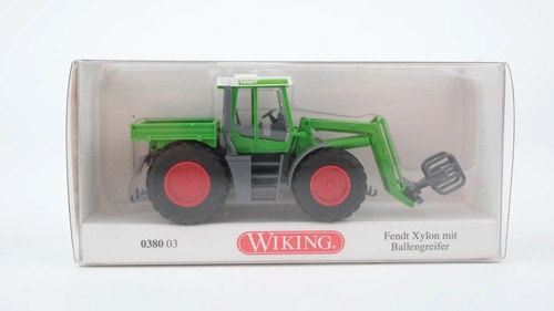 Wiking H0 0380 03 Fendt Xylon con cargador frontal y pinza de pacas | Condition: Gebraucht