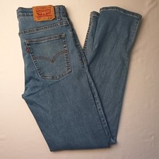 Levi s Boys 502 Taper Adjustable Waist Denim Jeans Size 16 Reg Blue Stretch