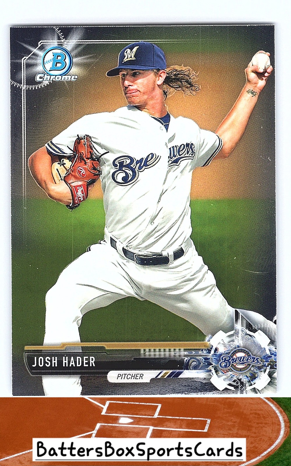 2017 Bowman #BCP106 Josh Hader Chrome Prospects
