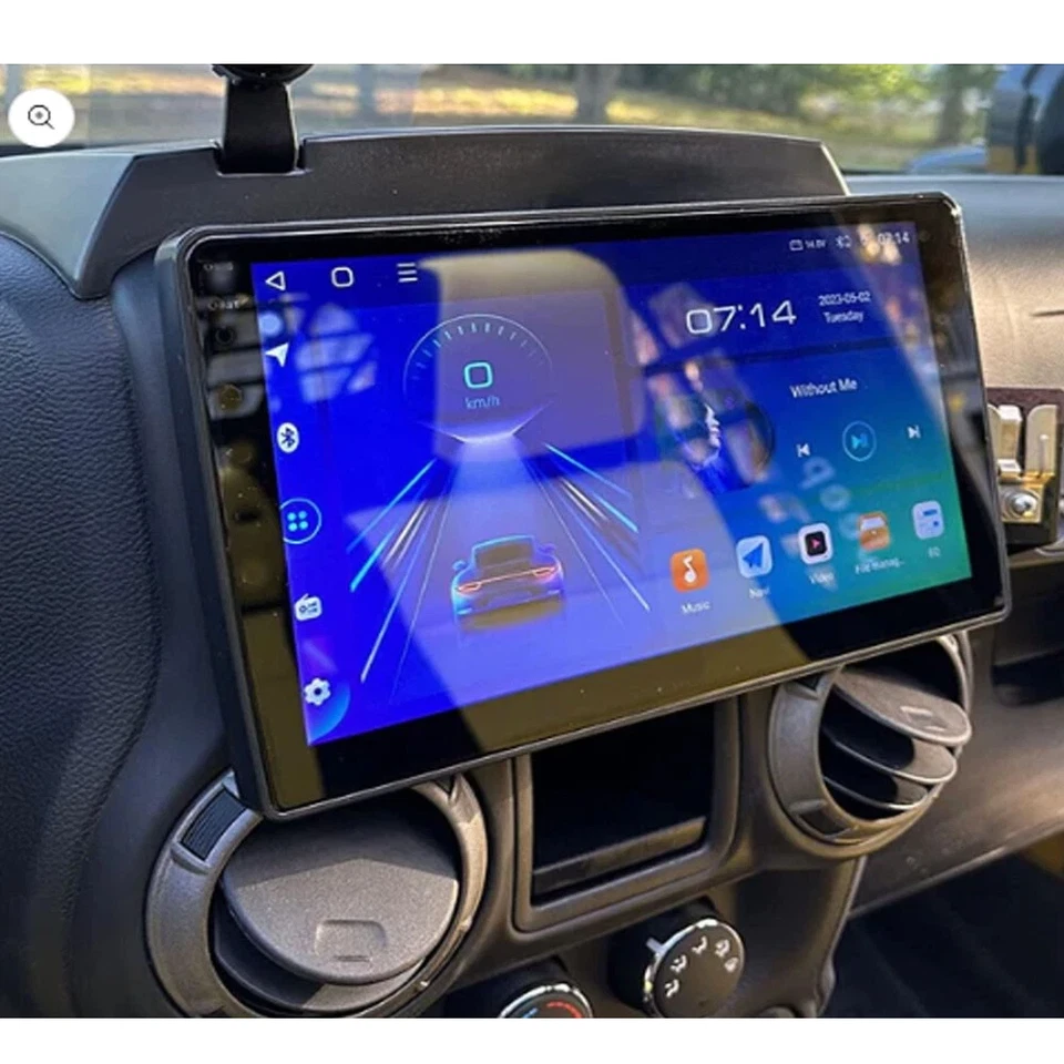 Radio de coche estéreo automático Android Carplay inalámbrica de 10"" para Jeep Wrangler 2007-2018 Foto 2 de 4