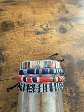New Adjustable Woven Boho Surf Beach Bracelet Unisex -Friendship .X4 Bracelets