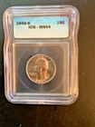 Set of Four 1940’s High Grade San Franscisco Mint  Washington Silver Quarters