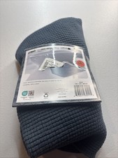 Tapis de bain réversible Whitley Willows 100 % coton 24 po x 36 po bleu lavage en machine