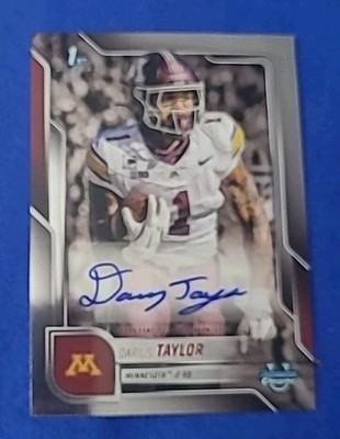 Darius Taylor GOLDEN GOPHERS 2025 Bowman Chrome 1st Bowman Autograph