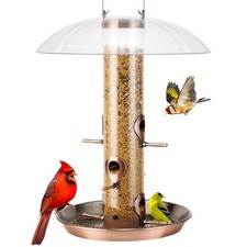 Kingsyard Metal Bird Feeders for Outdoors Hanging, Wild Antique Copper