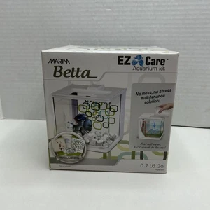 Betta fish tank. Marina Betta EZ Care Aquarium Kit White 0.7 Gal. 7"Lx6.5"Wx7"H