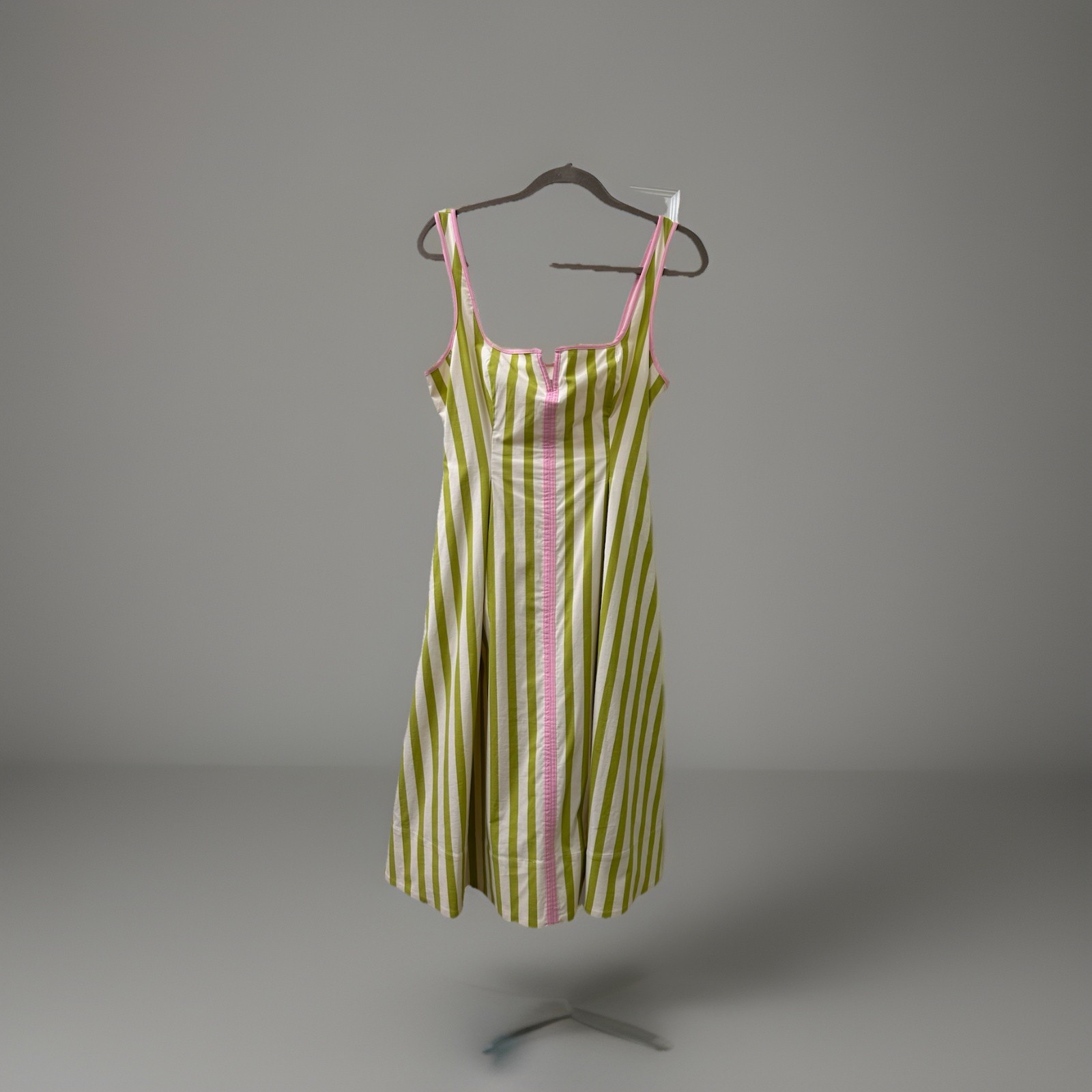 Anthropologie Maeve Arlette Green And White Midi Dress Size S Great Condition
