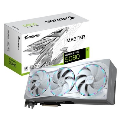 Gigabyte AORUS RTX 5080 MASTER ICE 16GB GDDR7 2805MHz 10752 CUDA GPU