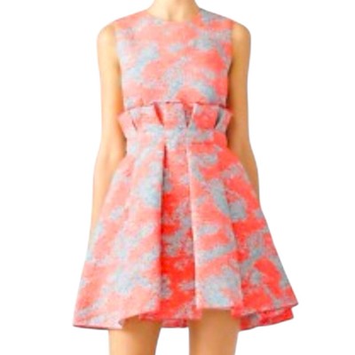MSGM Milano Pink Jacquard Mini Dress IT 42 US M Fit & Flare Cocktail Party