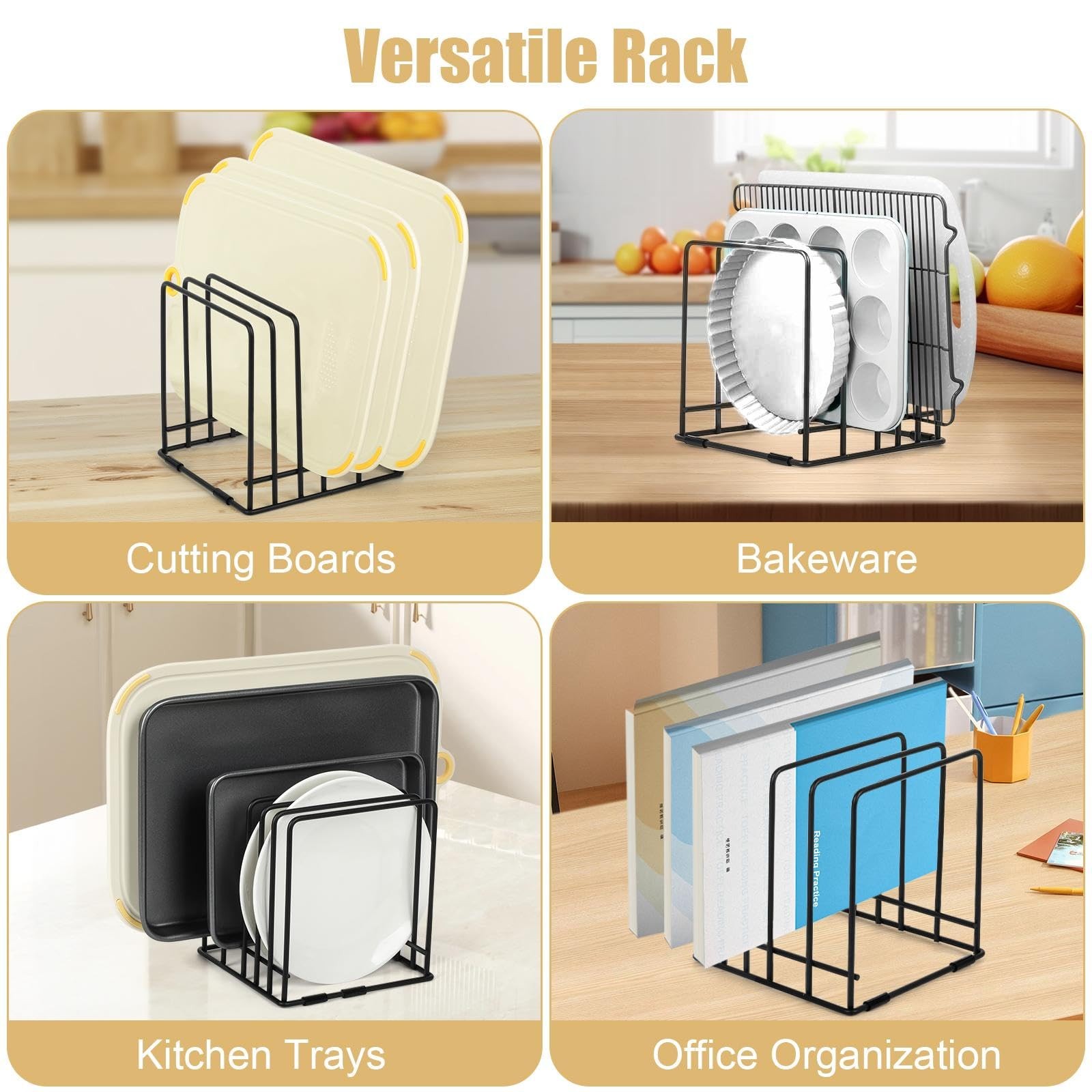 Kitchen Cabinet Cutting Board Organizer Cookie Sheet Storage RackCabinet Divi...