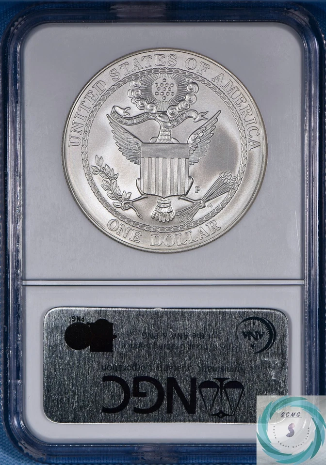 2008-P Bald Eagle Silver Dollar NGC MS 69 - Near Perfect & Cert Varies - Image 2 of 4