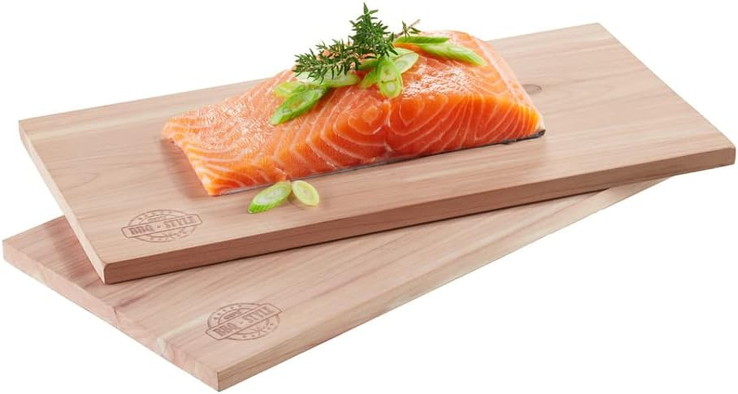89289 Tagliere Barbecue in Legno di Cedro 2 Pezzi - Aroma Affumicato