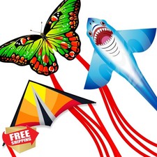 Xida Butterfly Kite for Kids Adults Easy Fly 300ft Line Beach Toy