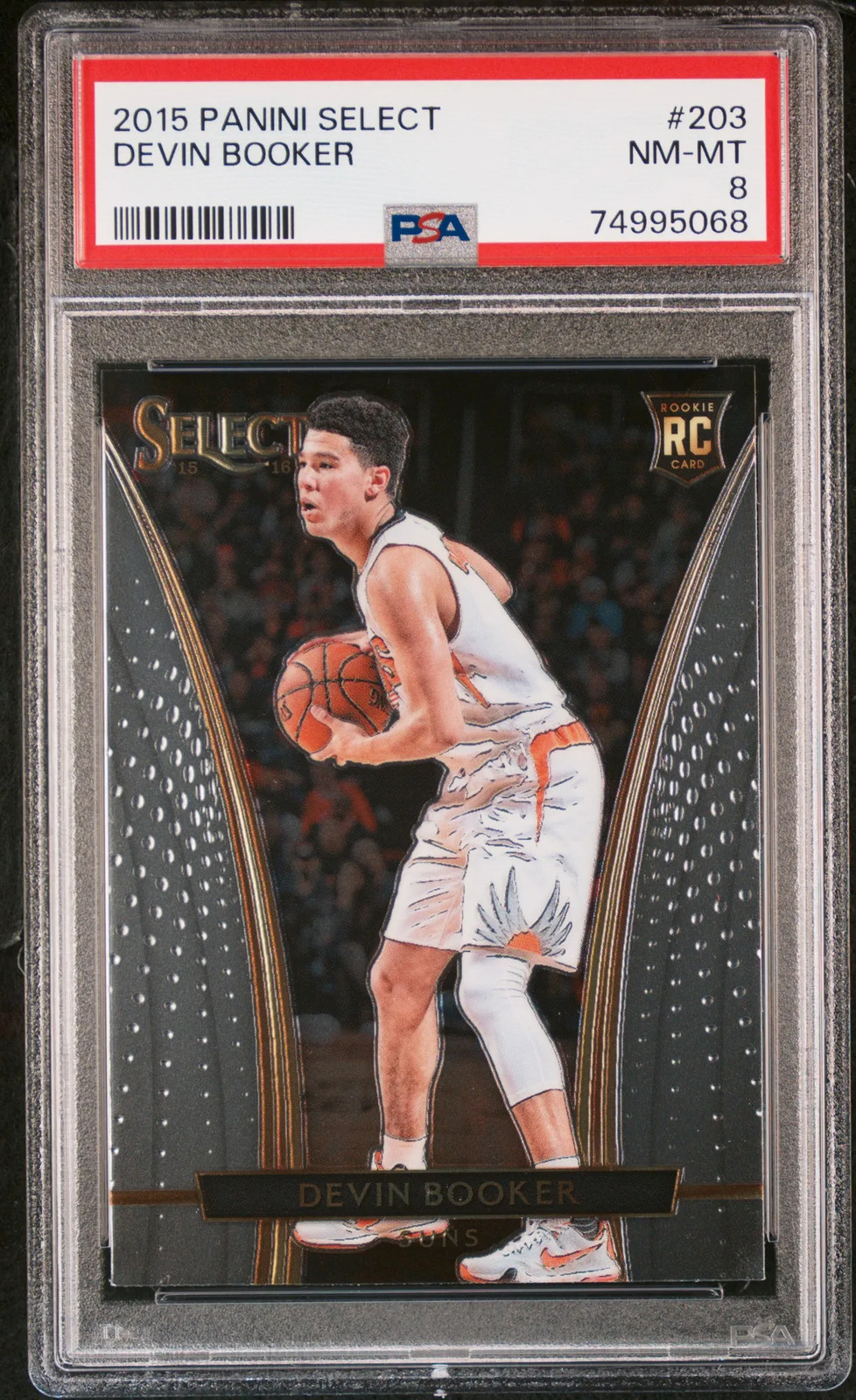 PSA 8 2015 Panini Select Devin Booker Courtside Rookie RC #203