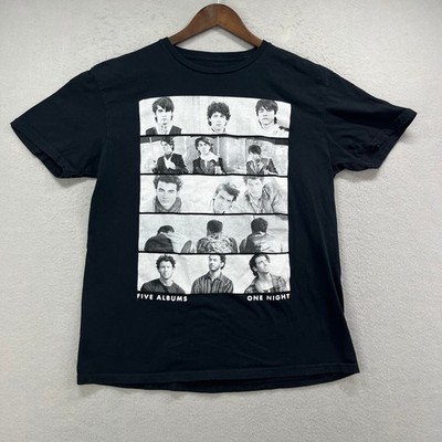 Jonas Brothers T-Shirt Mens L Black Cotton Graphic Concert Tour Band Tee