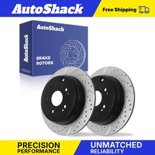 Rear Drilled Slotted Brake Rotors for Honda, CR-V 2005-2016, AWD FWD 4WD L4 2.4L