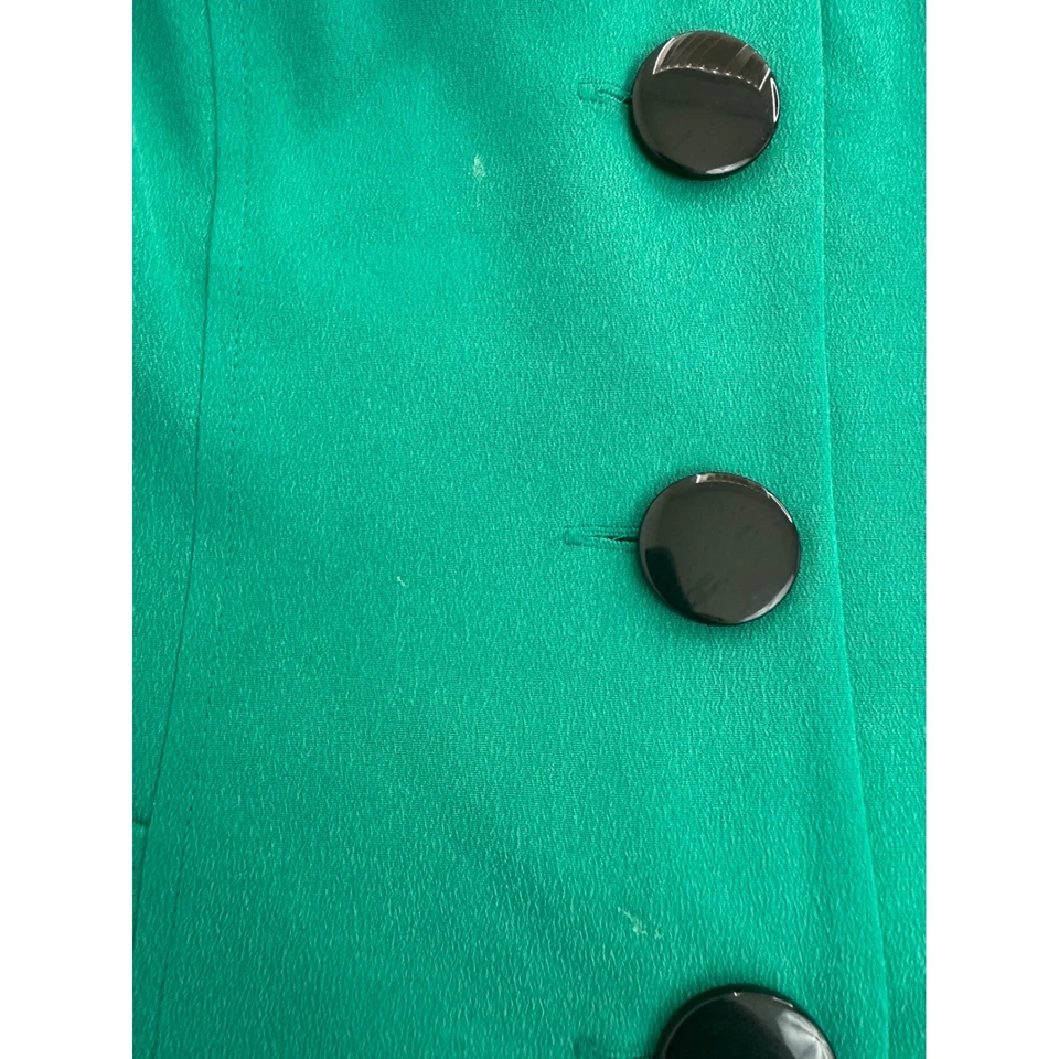 Conjunto de Traje Falda de Seda Shomi Petites Talla 6 Blazer Verde Esmeralda De Colección Para Mujer Foto 3 de 4