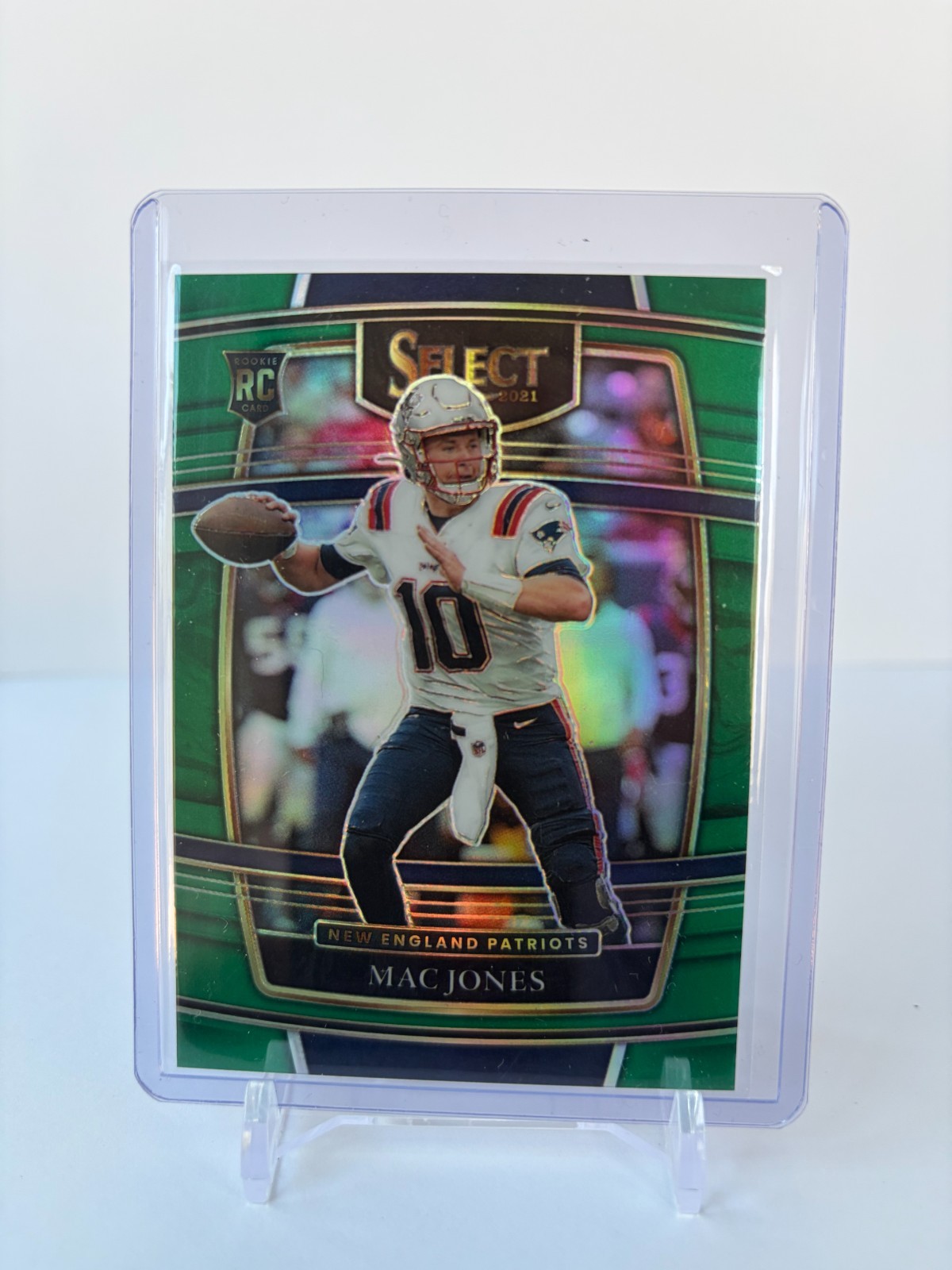 Mac Jones 2021 Panini Select Concourse Level Green (RC) 1/5 First on Print #51