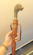 Solid Brass Lion Shoe Horn 23" Long Handle Handmade Animal Dressing Aid Gift