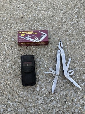 Vintage Unused (but has rust) Leatherman Super Tool w/ Box & Sheath 1996