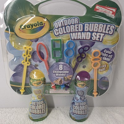 Crayola Outdoor Colored Bubbles Set Purple Yellow - 4 Ounces Each Color