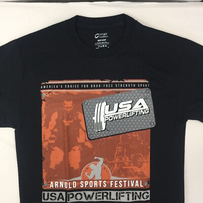2016 Arnold Sports Festival USA Powerlifting T-Shirt Black Size Small