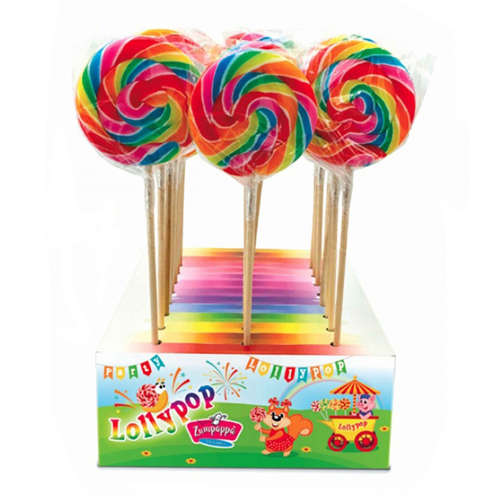 Maxi Whirl Arcobaleno 12 Lecca Lecca da 80 grammi
