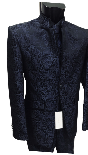 ABITO UOMO SPOSO T 48 BLU DAMASCATO CARLO PIGNATELLI CERIMONIA SUIT WEDDING  | eBay