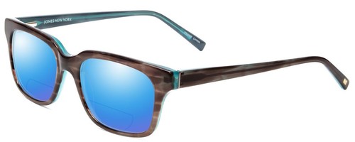 Jones NY J753 Unisex Polarized Bi-Focal Sunglasses Brown Marble Azure Blue 52 mm - Bild 5 von 10