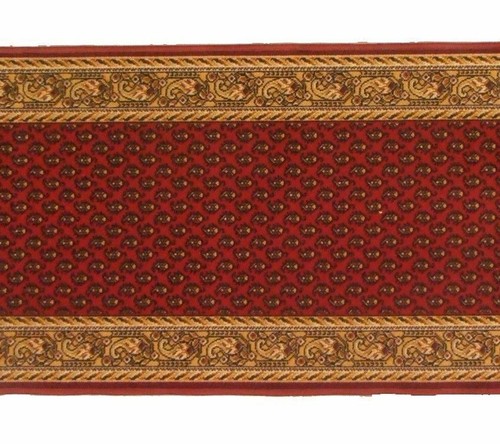 Hallway Runner Carpet Rug Red 67cm Wide Rubber Backed Inca Per Metre Hall Runner - Picture 2 of 4