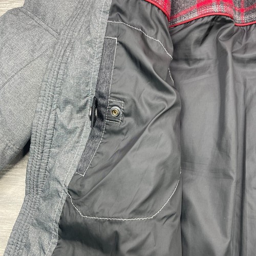 Hugo Boss Jacket Mens 42 Charcoal Puffer Elbow Patches Minimalist Academia Chore - Picture 13 of 20