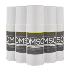DMSO 70/30 3 oz. 5 pack Roll-on w/ Distilled Water 99.995% Low odor Pharma Grade