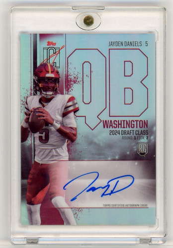 Jayden Daniels #RCV-JD 2024 Topps Signature Class Rookie Chrome Variation card