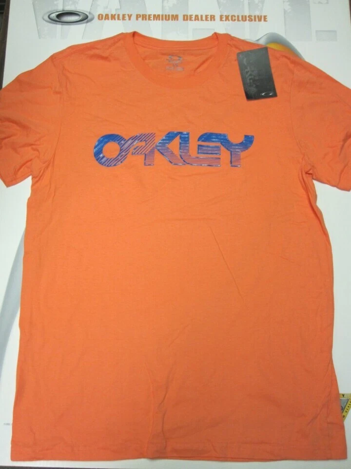 OAKLEY surf BMX skateboard mens LG Current T Shirt Coral NEW w Tag