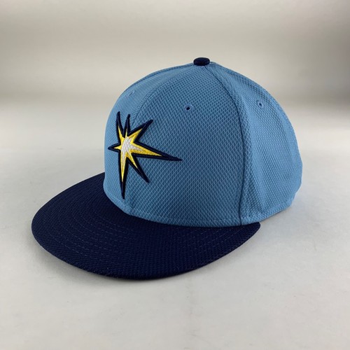 Tampa Bay Rays MLB New Era Fitted Hat Mens 7 7/8 Light Blue New