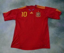 Vintage Adidas FIFA 2010 Spain National Soccer Team Juan #10 Jersey.