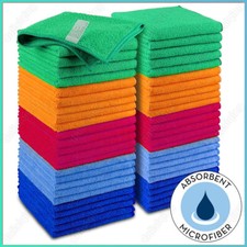 Microfiber Cleaning Cloth Set of 50 Towel Rag Car Polishing Detailing No-Scratch