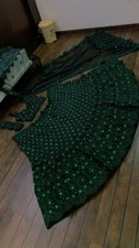 PRESENTING NET GREEN LEHENGA CHOLI WITH DUPATTA FOR WEDDING AND PARTY WEAR