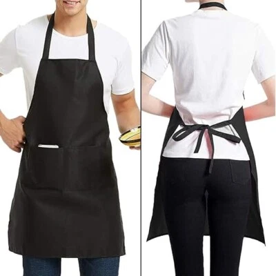 RSJ ENGLAND Unisex Adult Apron Men's Ladies Cooking Baking Kitchen BBQ Catering Chef Plain