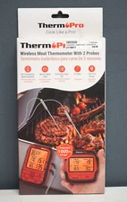 THERM PRO Wireless Meat Thermometer with Long Wireless Range & 2 Probes