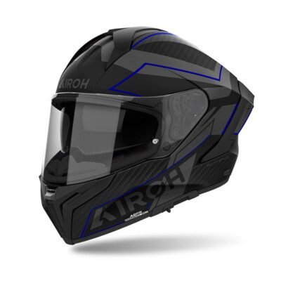 Airoh Matryx Sentinel Full Face Motorcycle Helmet Size M Black Grey Blue