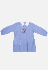 Baby Apron Kindergarten Sky Squares Uniform School Elementary Child Embroidery